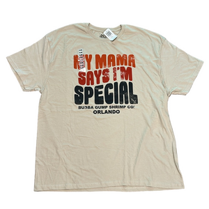 NWT Bubba Gump Shrimp Co Orlando Retro My Mama Says I'm Special in Sand Size XXL